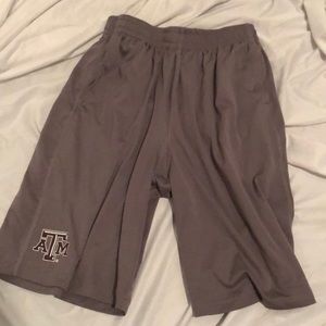 Men’s Texas A&M gym shorts. Dri-fit material.